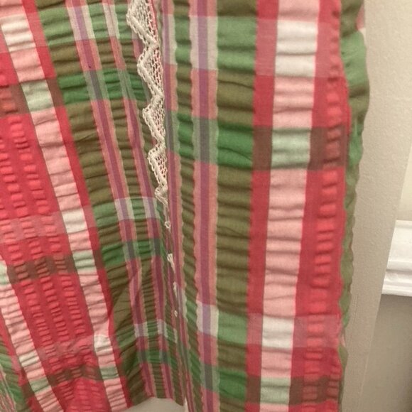 Vintage Seersucker Dress with Trim - Picture 8 of 8